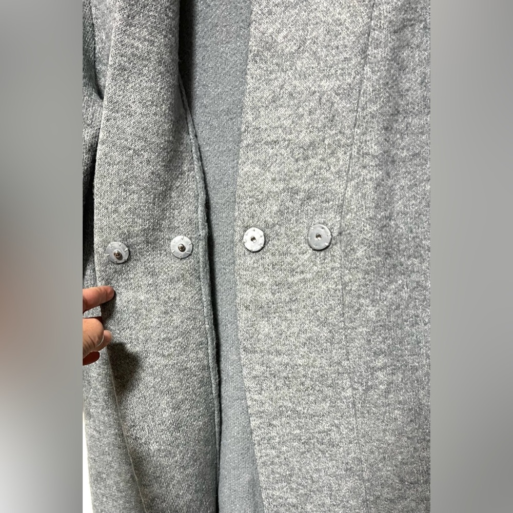 Ann Taylor Long Snap Front Thick Knit Cardigan Sweater Coat Outdoor Cozy Winter - Picture 4 of 10